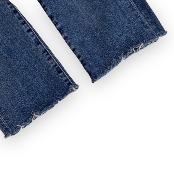 J Brand Sadey Mid Rise Straight Leg Crop Jeans Delphi Wash Raw Hem Size 27 - Picture 8 of 15